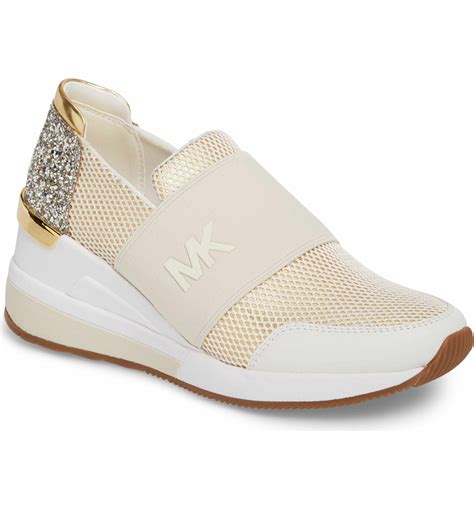 michael kors sneaker gold glitter|Michael Kors bling sneakers.